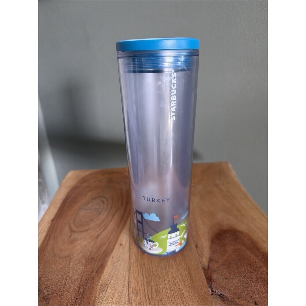 Starbucks Turkey Travel Tumbler 16oz Blue Lid Double Wall EU